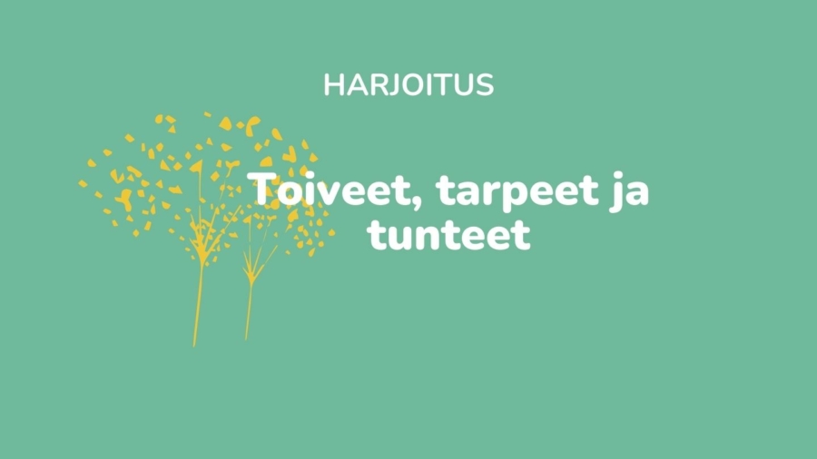 Toiveet, tarpeet ja tunteet harjoitus