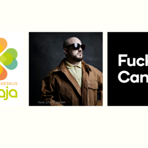 Kataja logo, Fuck cancer logo, artisti Pyhimys