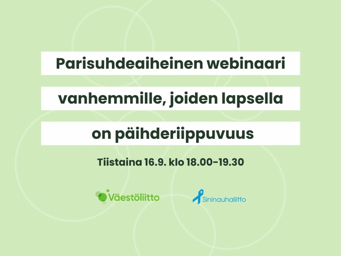 Sininauhaliiton webinaari verkkosivuille