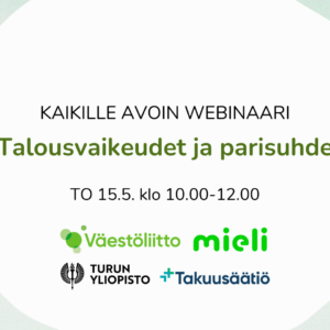 Talousvaikeudet ja parisuhde -webinaari